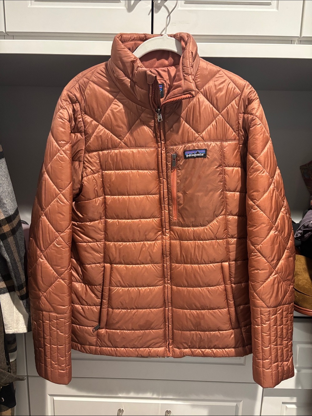 Patagonia Women's Rust Orange Quilted Puffer Jacket